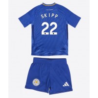 Leicester City Oliver Skipp #22 Hjemmedraktsett Barn 2024-25 Kortermet (+ Korte bukser)